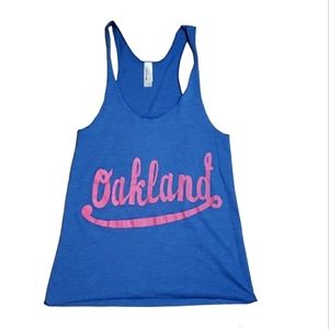 American Apparel Oakland Tank Top Women's Size Small Blue Pink
